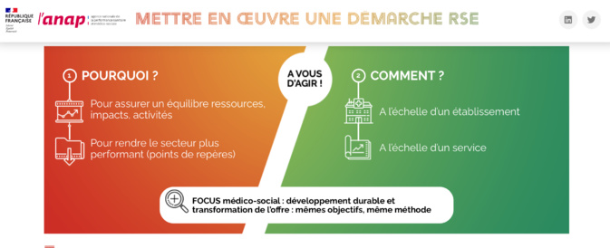 Développement durable : l’Anap poursuit son action et lance une nouvelle production numérique à destination des professionnels