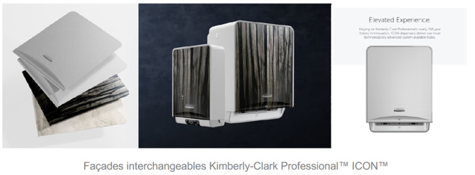 La nouvelle gamme d’appareils distributeurs Kimberly-Clark Professional™ ICON™ redéfinit l'expérience sans contact dans les sanitaires