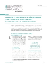 2024 : réflexions sur la situation des Ehpad 2024 : réflexions sur la situation des Ehpad