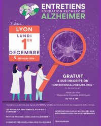 DomusVi participera aux Entretiens Alzheimer à Lyon le 1er décembre aux côtés de la Fondation Recherche Alzheimer