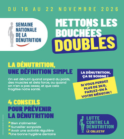 7ème édition de la Semaine nationale de la dénutrition du 16 au 22 novembre 2026 7ème édition de la Semaine nationale de la dénutrition du 16 au 22 novembre 2026