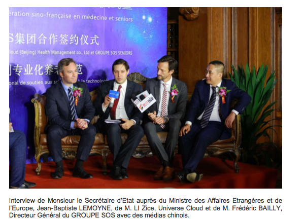 GROUPE SOS Seniors s’engage dans la coopération franco-chinoise pour le développement de l’accompagnement des personnes âgées en Chine