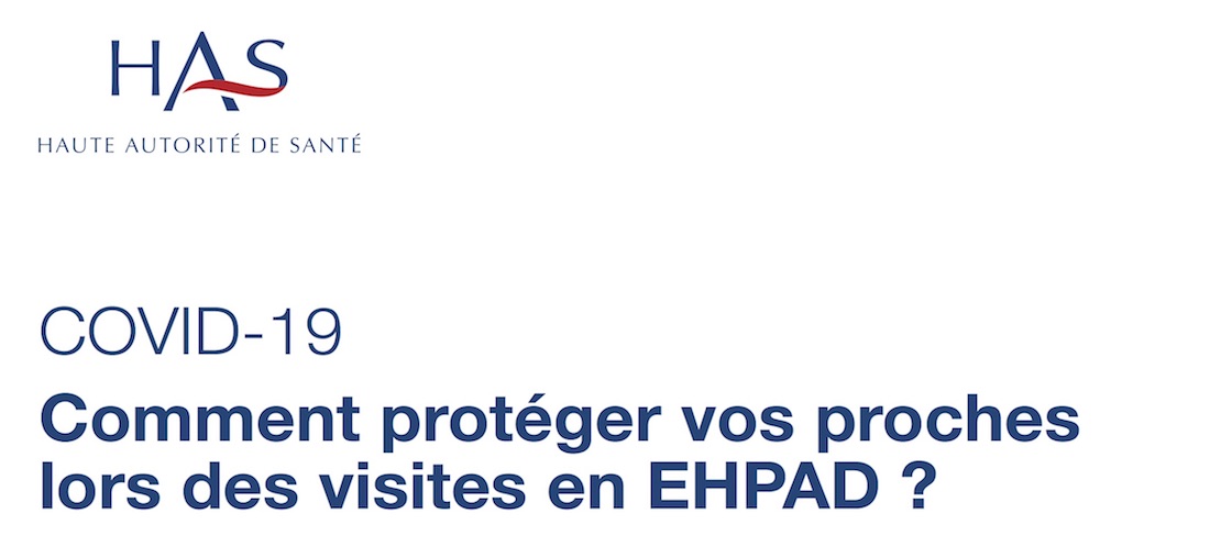 Visites en EHPAD : la Haute Autorité de Santé publie un document à l’attention des familles