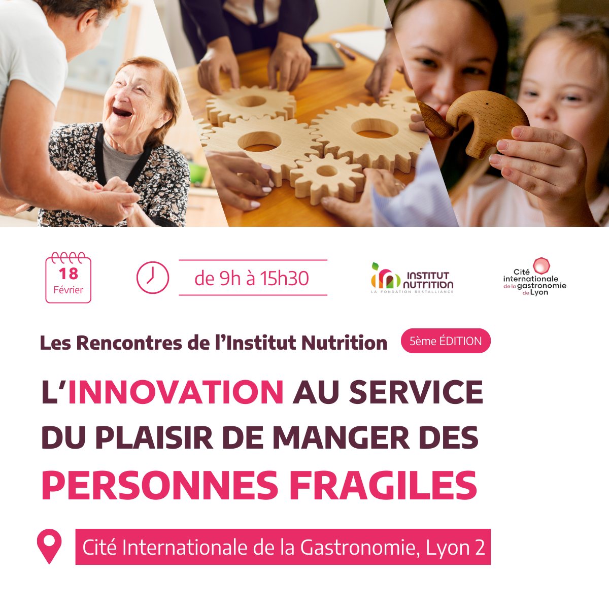 Rencontres de l'Institut Nutrition : innovation et plaisir de manger des personnes fragiles