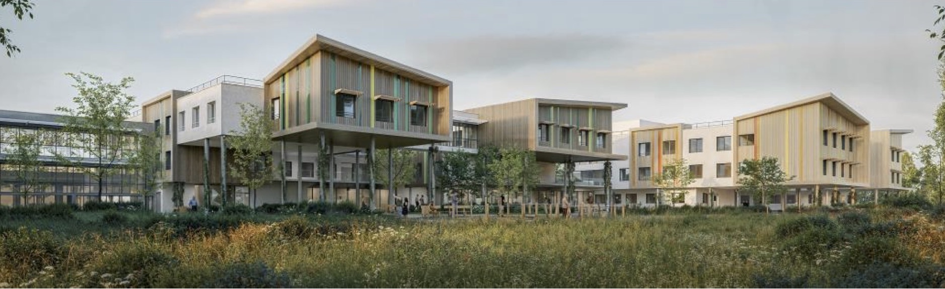 Trois studios étudiants et un pôle de consultation seront intégrés au sein de l'EHPAD © ARS. Architectures urbanistes