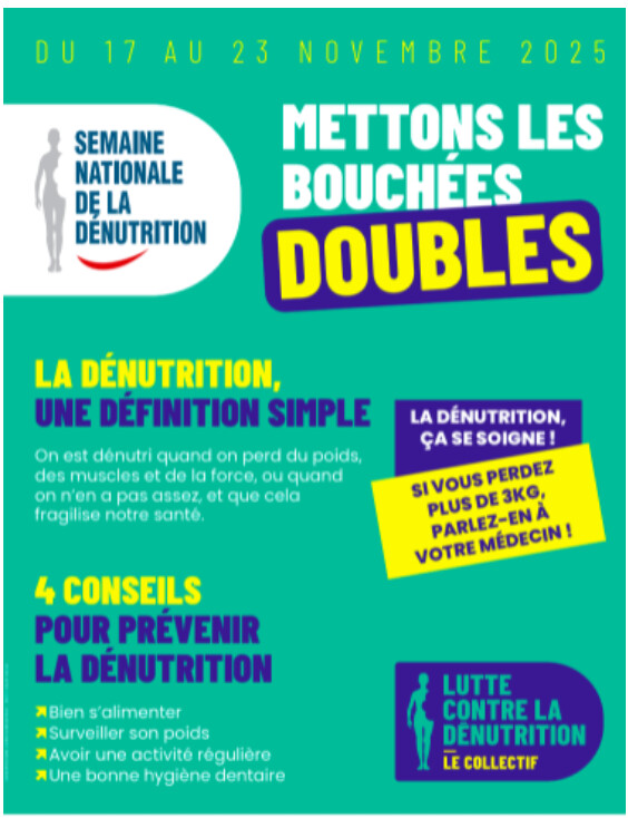 6ème édition de la Semaine Nationale de la Dénutrition : ouverture des inscriptions pour labelliser les actions 2025