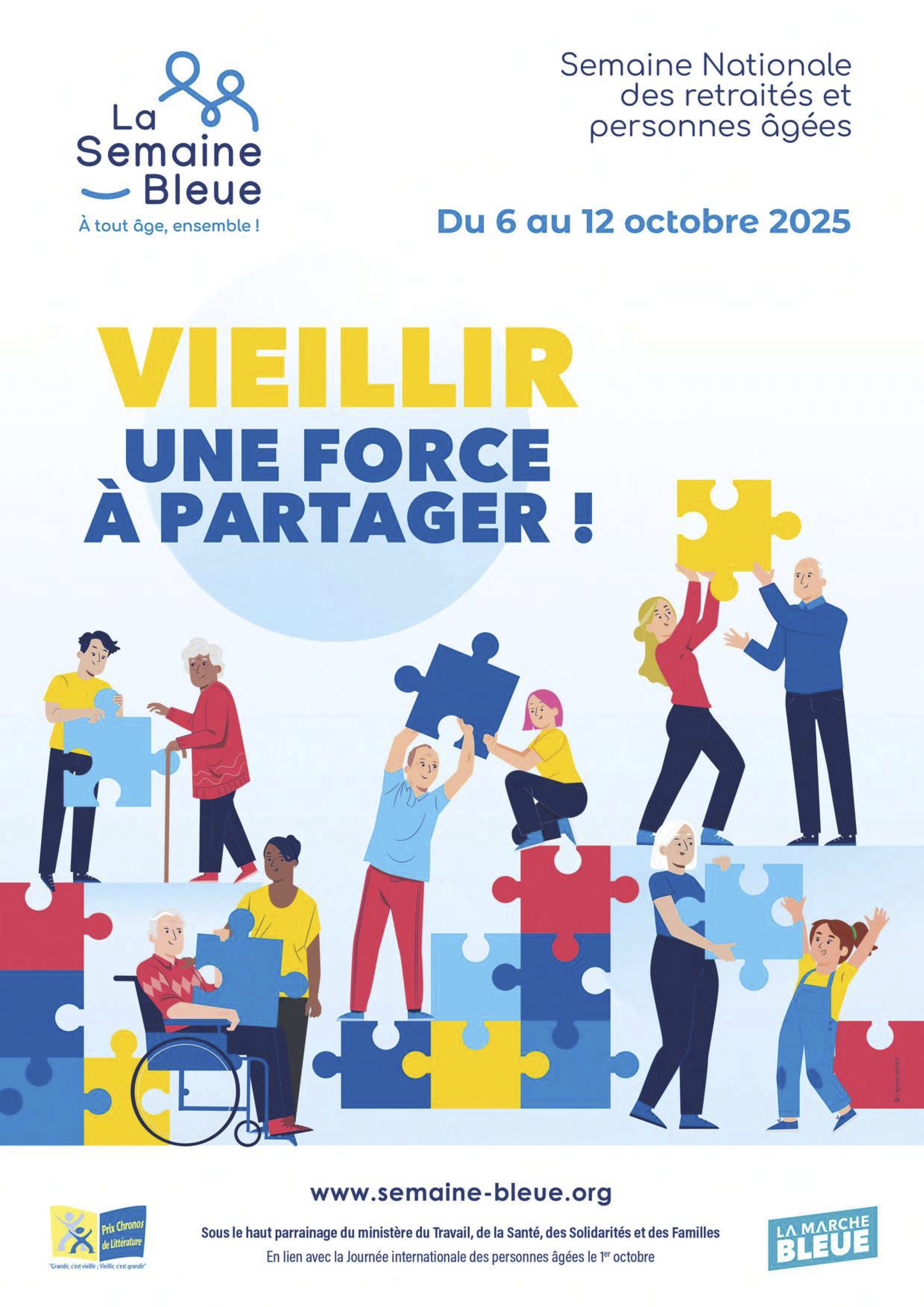 Semaine Bleue, semaine nationale des retraités et des personnes âgées du 6 au 12 octobre 2025