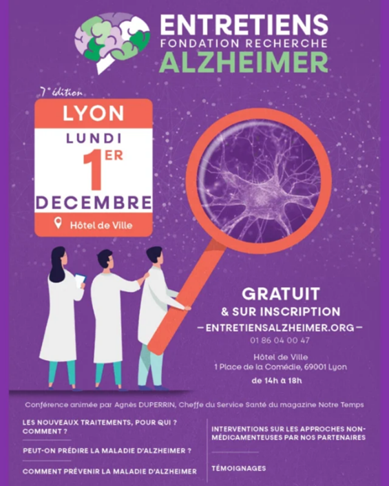 DomusVi participera aux Entretiens Alzheimer à Lyon le 1er décembre aux côtés de la Fondation Recherche Alzheimer