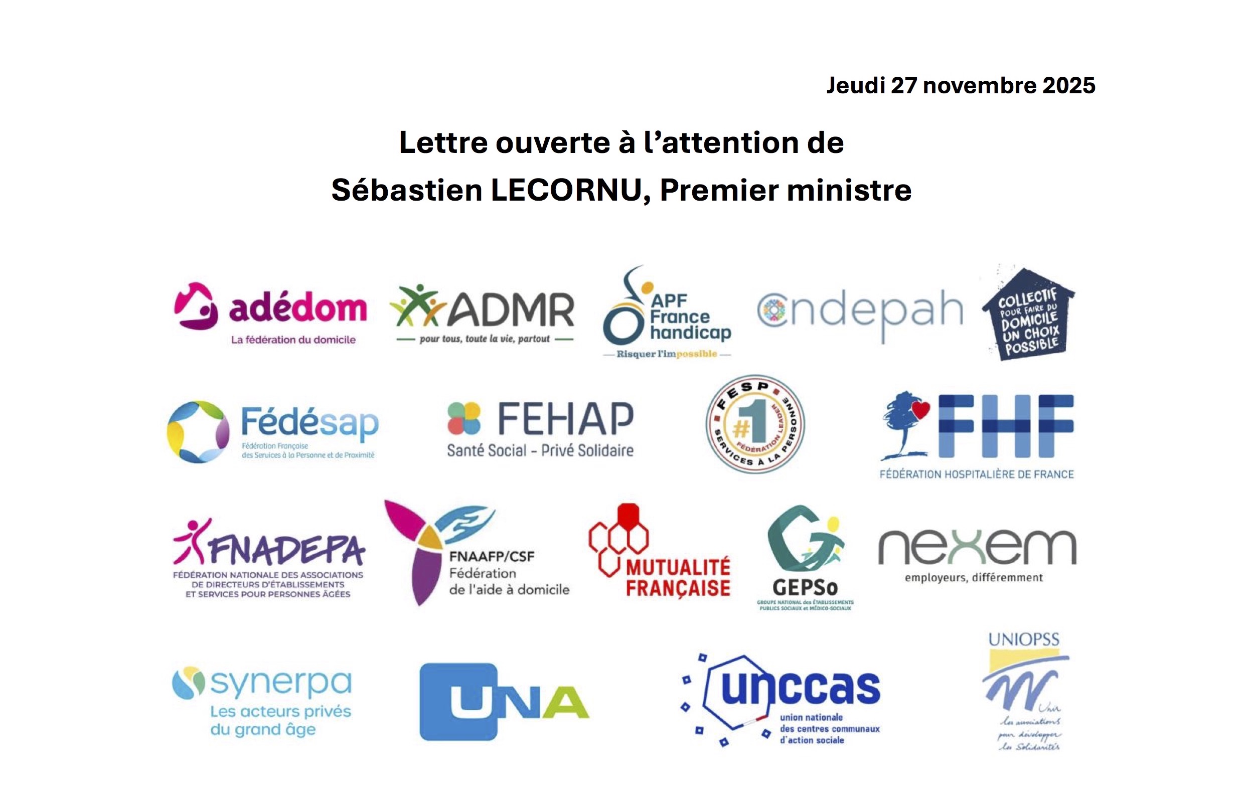Annonces de Sébastien Lecornu : lettre ouverte d'un collectif de 18 organisations et fédérations