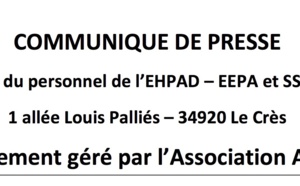 Oubliés du Ségur : communiqué des représentants du personnel de l'EHPAD - EEPA et SSIAD L'Ostal du Lac