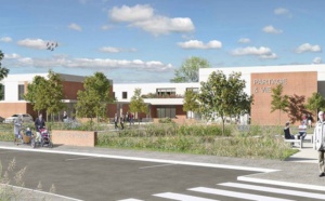 Pose de première pierre de la Plateforme Services Seniors de demain à Auberchicourt