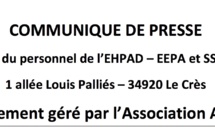 Oubliés du Ségur : communiqué des représentants du personnel de l'EHPAD - EEPA et SSIAD L'Ostal du Lac